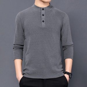 Loose inner base shirt long-sleeved t-shirt men